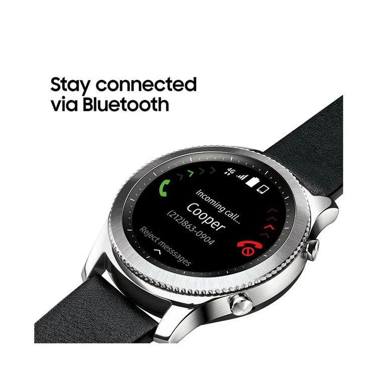 商品Samsung|Gear S3 classic Smart Watch with Stainless Steel Case & Black Silicone Strap 46mm,价格¥2093,第3张图片详细描述