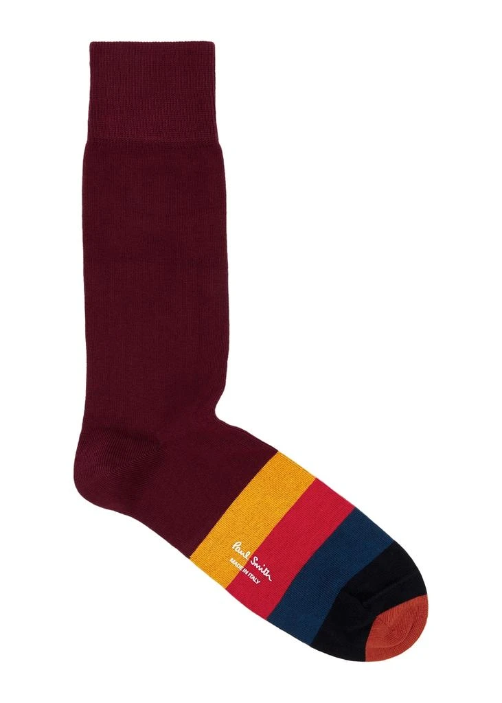 商品Paul Smith|Striped cotton-blend socks,价格¥204,第2张图片详细描述