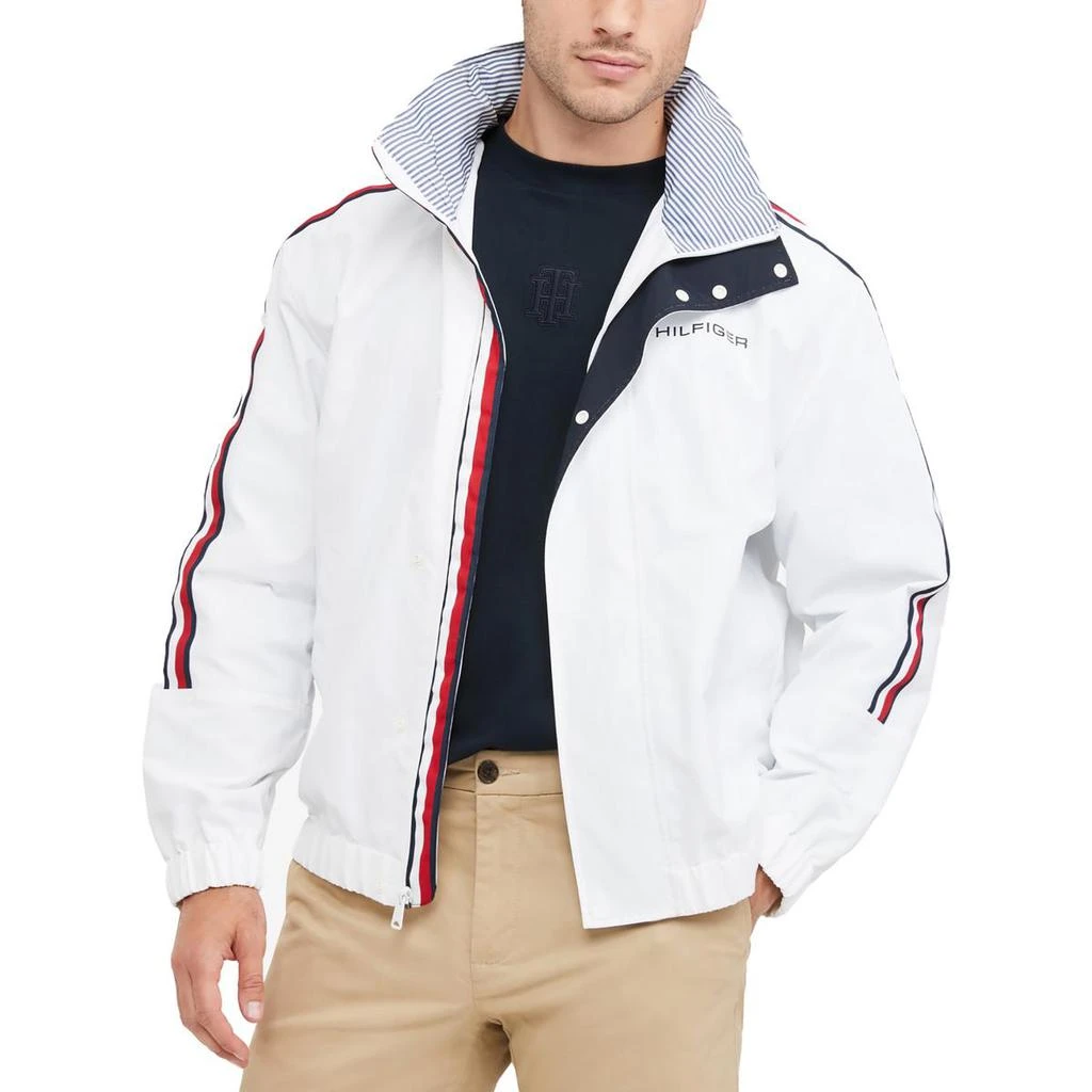 商品Tommy Hilfiger|Tommy Hilfiger Mens Hooded Water Resistant Bomber Jacket,价格¥491,第1张图片