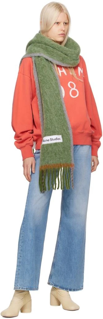 商品Acne Studios|Green Wool Mohair Scarf,价格¥1865,第3张图片详细描述