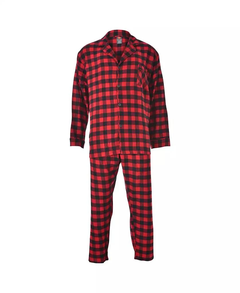 商品Hanes|Men's Flannel Plaid Pajama Set,价格¥206,第1张图片详细描述