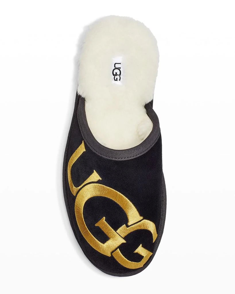 商品UGG|Men's Scuff Logo Suede/Sheepskin Slippers,价格¥379,第3张图片详细描述