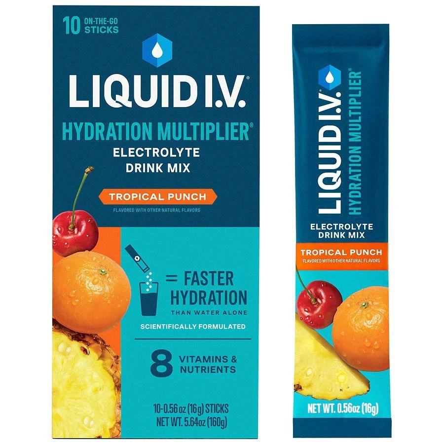 商品Liquid I.V.|Hydration Multiplier Powder Tropical Punch, 10ct,价格¥165,第3张图片详细描述