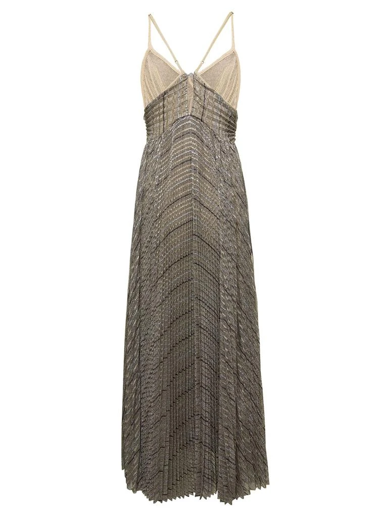 商品FORTE_FORTE|Forte_Forte Long Multicolor Empire-line Dress In Pleated Lurex Woman,价格¥4850,第2张图片详细描述
