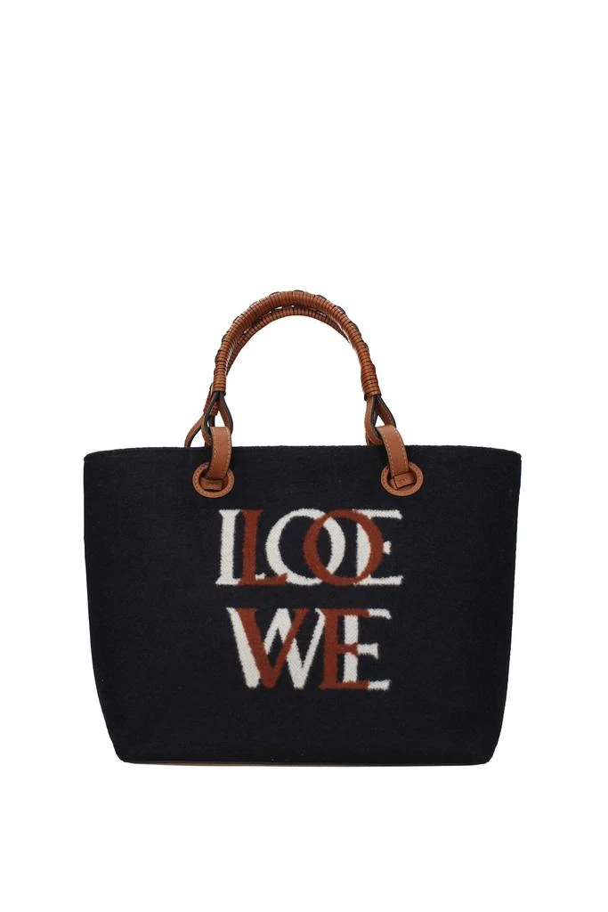 商品Loewe|Handbags Fabric Blue Tan,价格¥9168,第1张图片