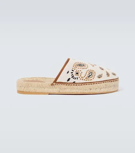 商品ALANUI|Bandana canvas jacquard espadrille slides,价格¥2409,第1张图片