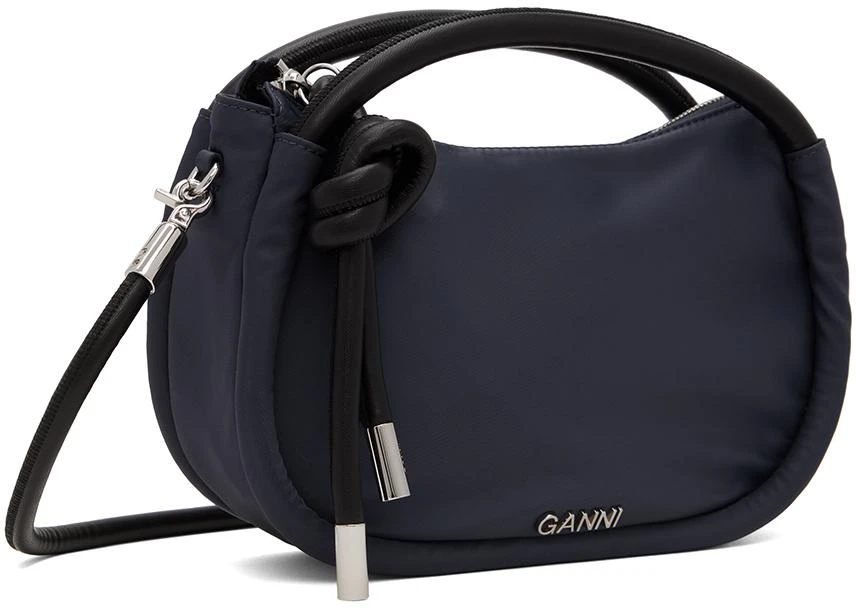 商品Ganni|Navy Mini Knot Bag,价格¥1421,第2张图片详细描述