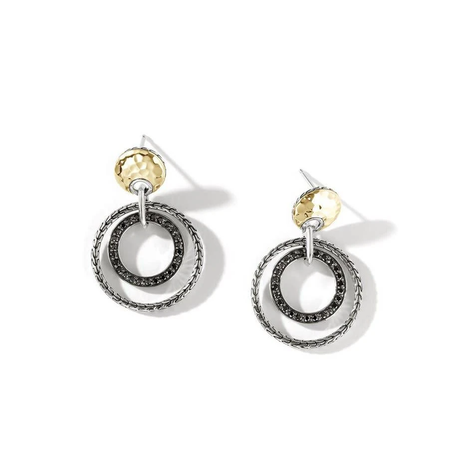 商品John Hardy|Classic Chain Hammered 18K Gold & Silver Black Sapphire Earrings - EZS9008574BLSBN,价格¥6508,第1张图片