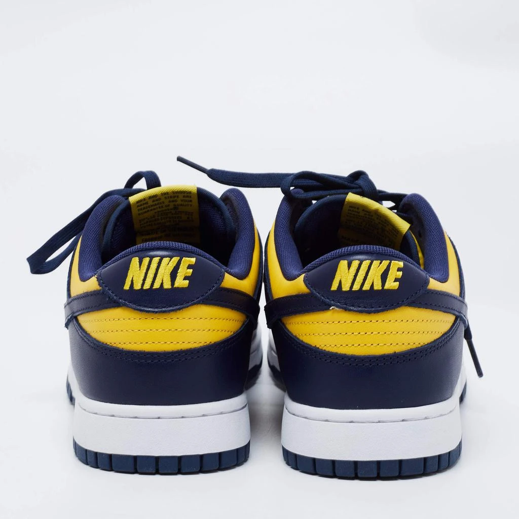 商品[二手商品] NIKE|Nike Navy Blue/Yellow Leather Dunk Lace Up Retro Sneakers  Size 47,价格¥2220,第5张图片详细描述