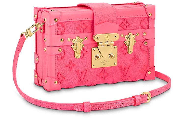商品[国内直发] Louis Vuitton|LV PETITE MALLE Match系列 牛皮 硬盒子包 手拿斜挎包 女款 粉色,价格¥44022,第1张图片