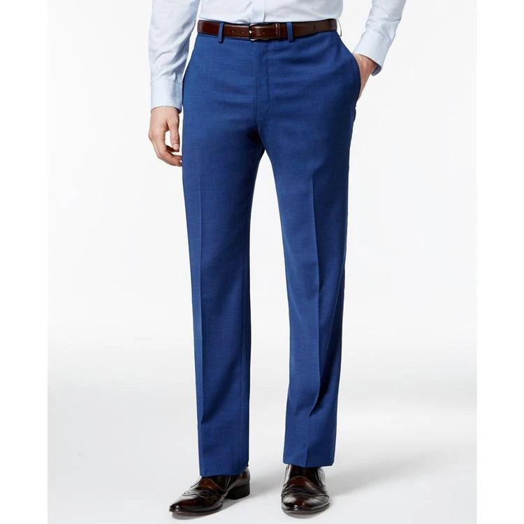 商品Calvin Klein|Men's Slim Fit High Blue Pindot Suit,价格¥1465,第3张图片详细描述