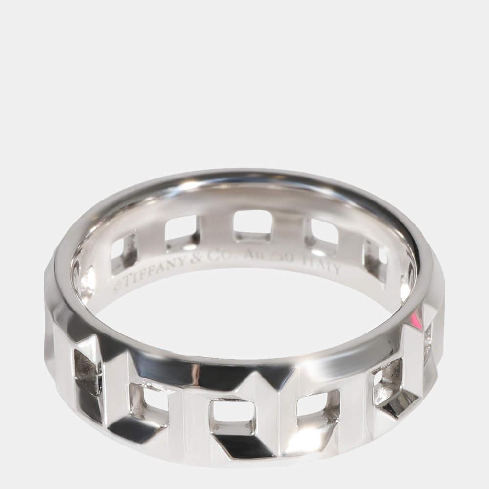 商品[二手商品] Tiffany & Co.|Tiffany & Co. Tiffany T True Wide Band 18K White Gold Ring EU 48,价格¥9607,第4张图片详细描述