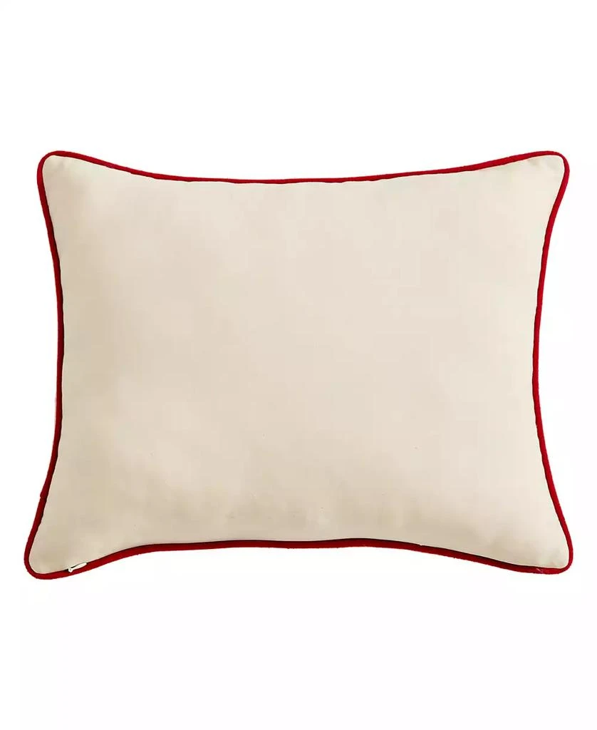 Bear Applique Grey Felt Decorative Pillow, 16" x 20" 商品