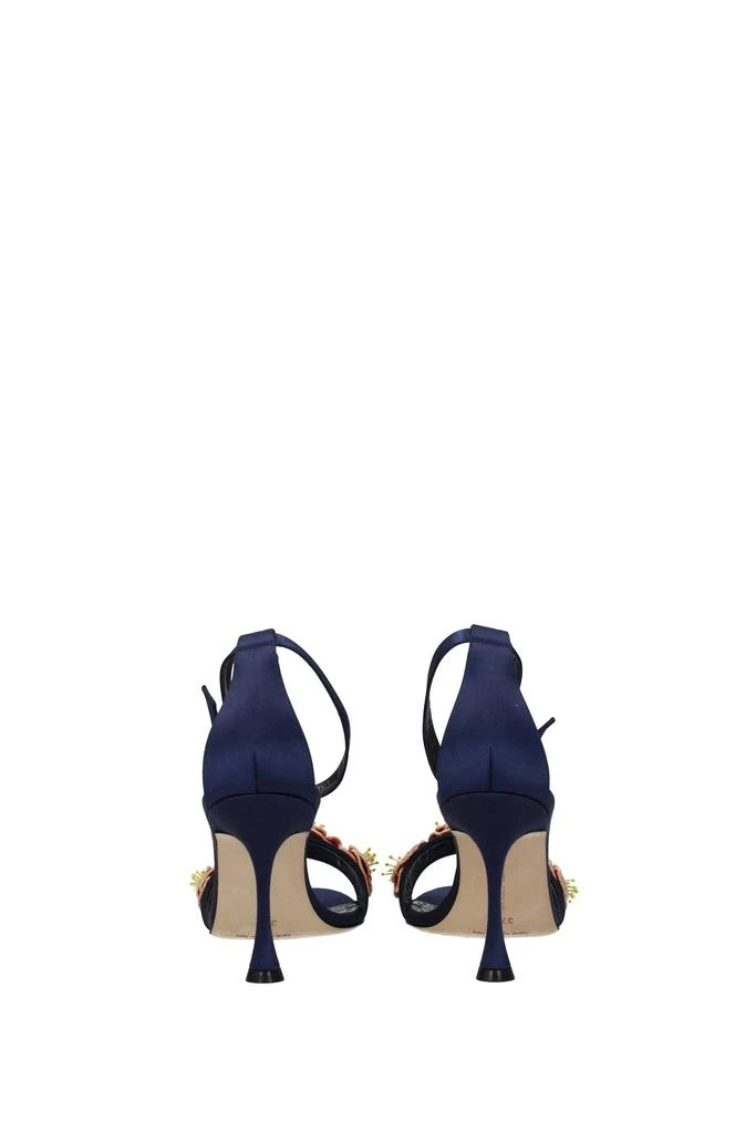 商品Manolo Blahnik|Sandals raos Satin Blue Blue Navy,价格¥4140,第5张图片详细描述