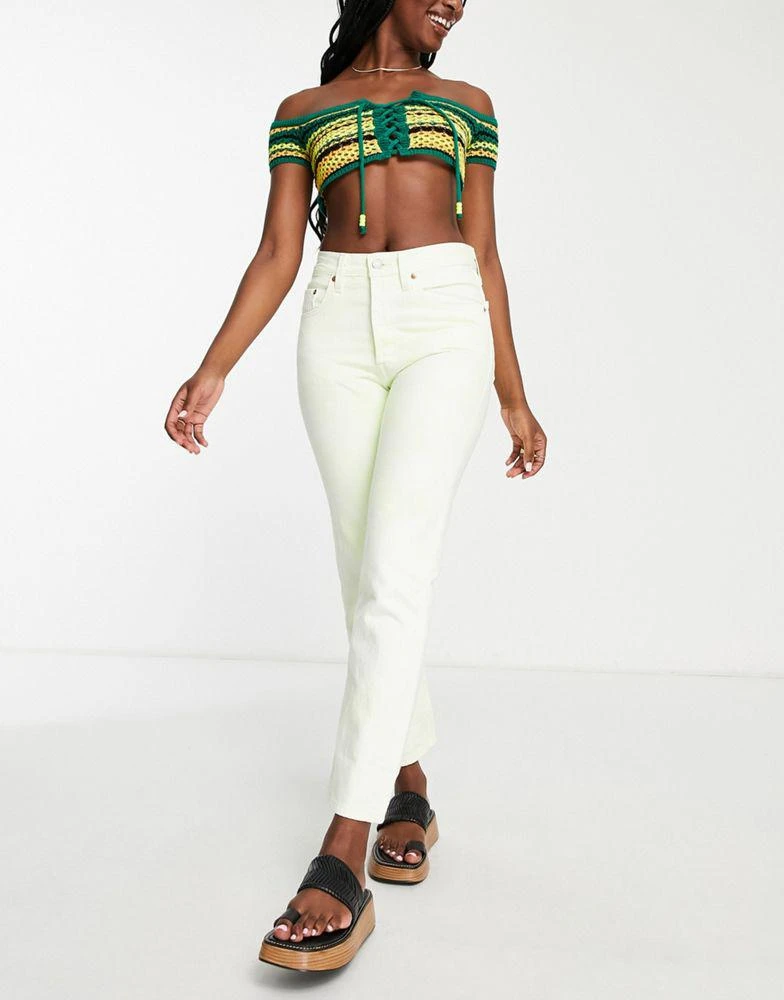 商品Levi's|Levi's 501 crop jeans in pale lime,价格¥402,第4张图片详细描述