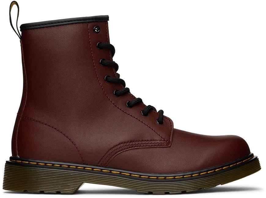 商品Dr. Martens|Kids Burgundy 1460 Softy T Little Kids Boots,价格¥298,第1张图片