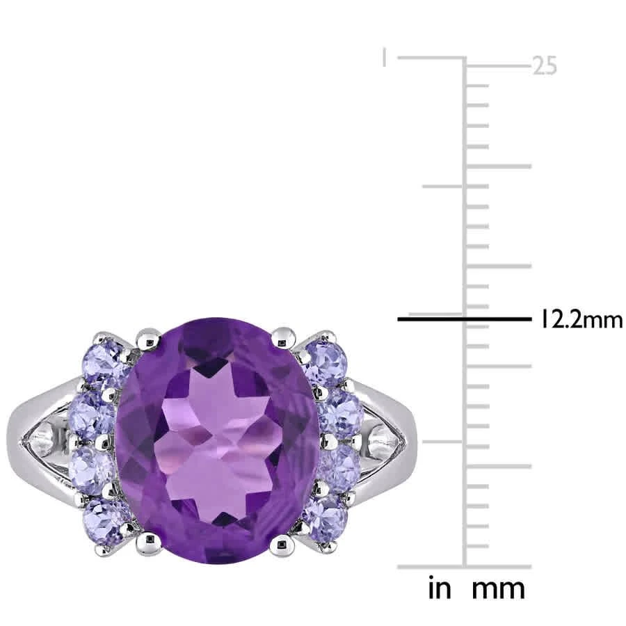 商品Amour|Silver 4 3/5 CT TGW Amethyst Tanzanite Fashion Ring,价格¥514,第3张图片详细描述