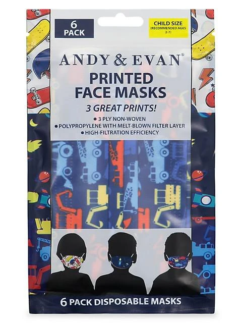 商品Andy & Evan|6-Pack Base Layer Fashion Masks,价格¥54,第1张图片