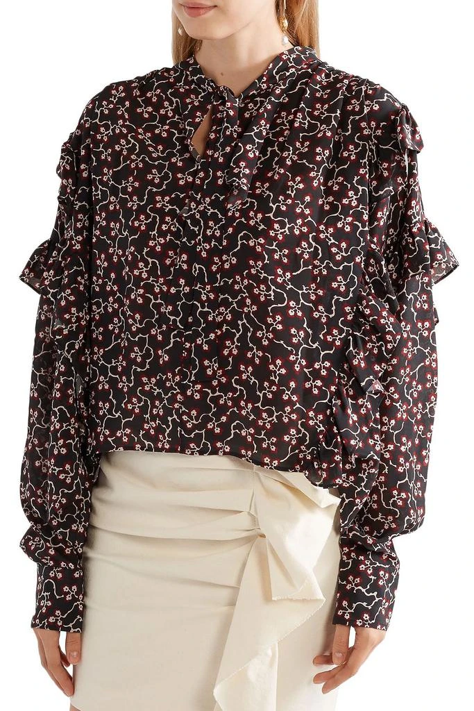 商品Isabel Marant|Libel ruffled printed silk crepe de chine blouse,价格¥1809,第5张图片详细描述