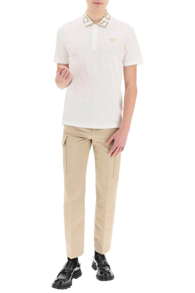 商品Versace|Taylor fit polo shirt with Greca collar,价格¥2078,第2张图片详细描述