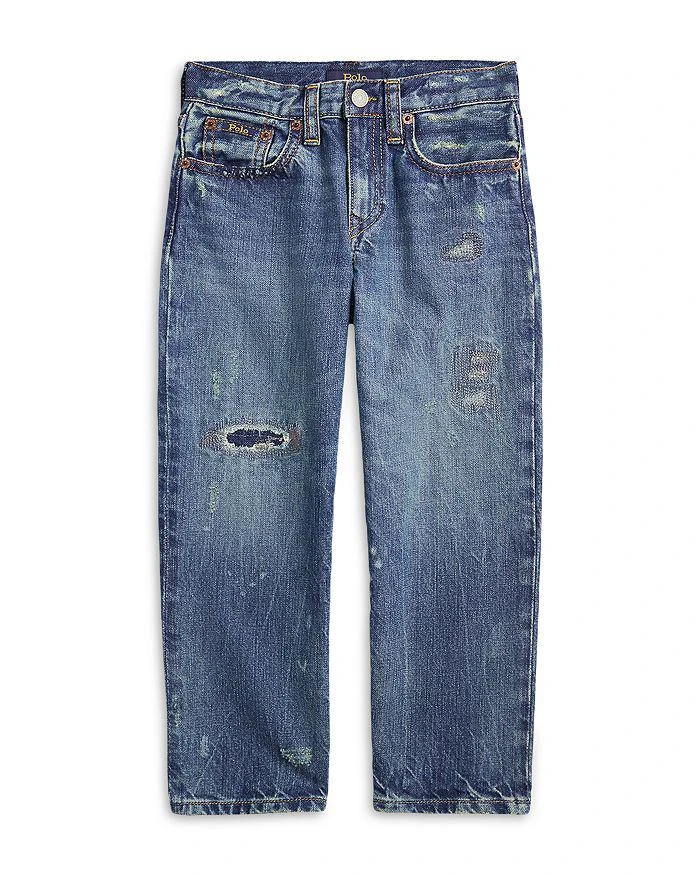 商品Ralph Lauren|Boys' Lynwood Relaxed Fit Distressed Jean - Little Kid,价格¥439,第1张图片