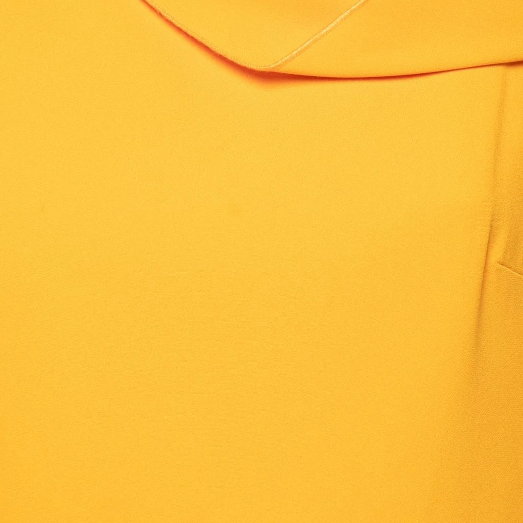 商品[二手商品] ROLAND MOURET|Roland Mouret Yellow Crepe Asymmetric Neck Top L,价格¥1154,第4张图片详细描述