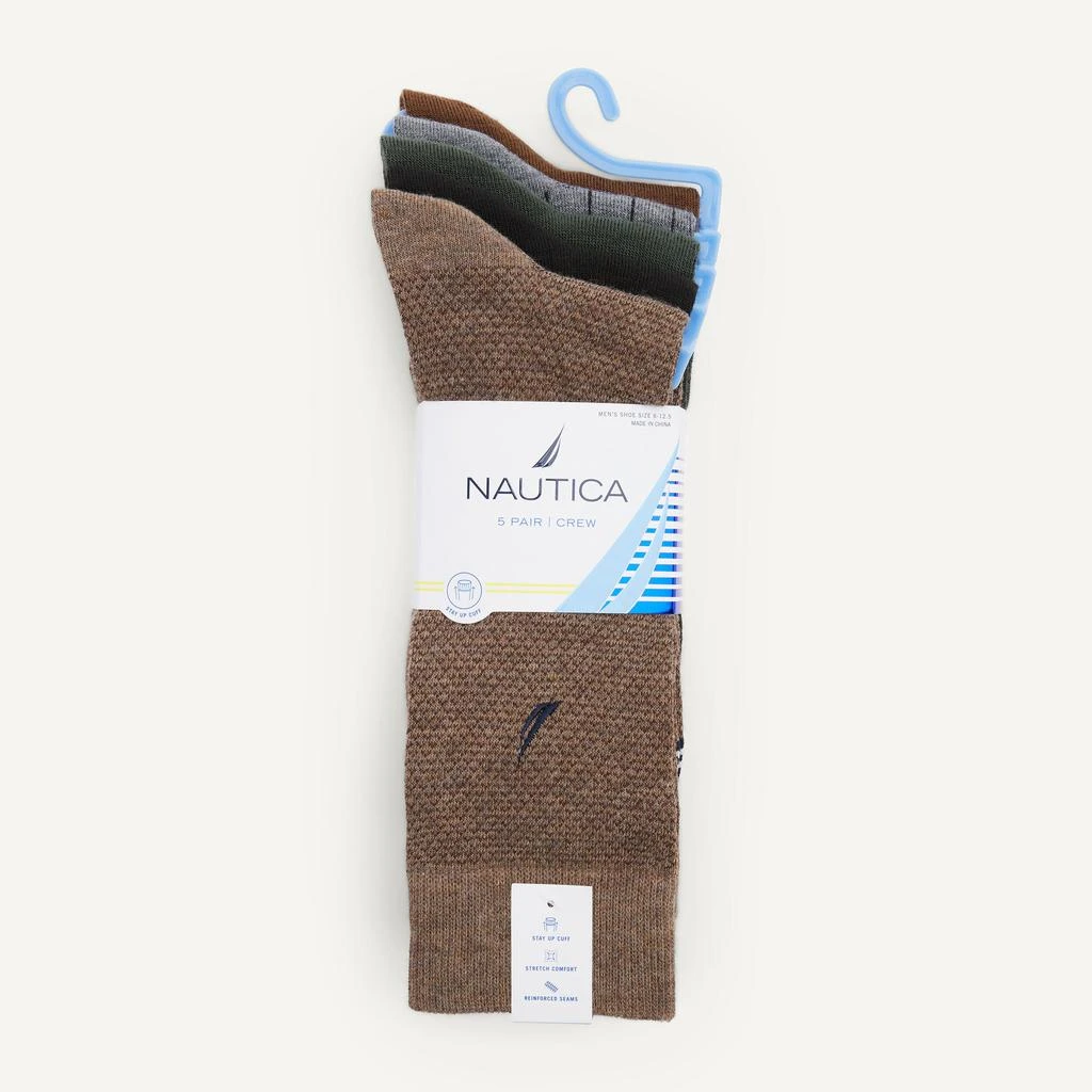 商品Nautica|Mens Dress Crew Socks, 5-Pack,价格¥74,第2张图片详细描述