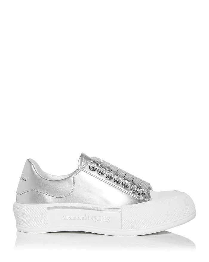 商品Alexander McQueen|Women's Deck Metallic Low Top Sneakers,价格¥1615,第3张图片详细描述