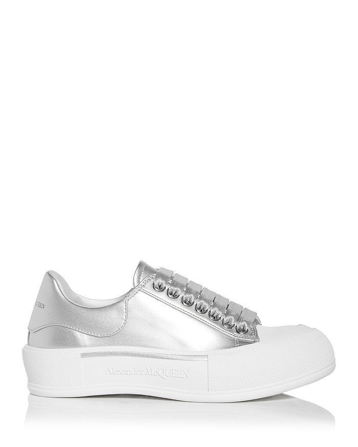 商品Alexander McQueen|Women's Deck Metallic Low Top Sneakers,价格¥1938,第5张图片详细描述