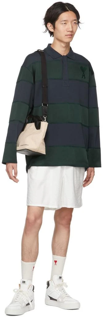 商品AMI|SSENSE Exclusive Navy & Green Ami De Cœur Polo,价格¥2084,第4张图片详细描述