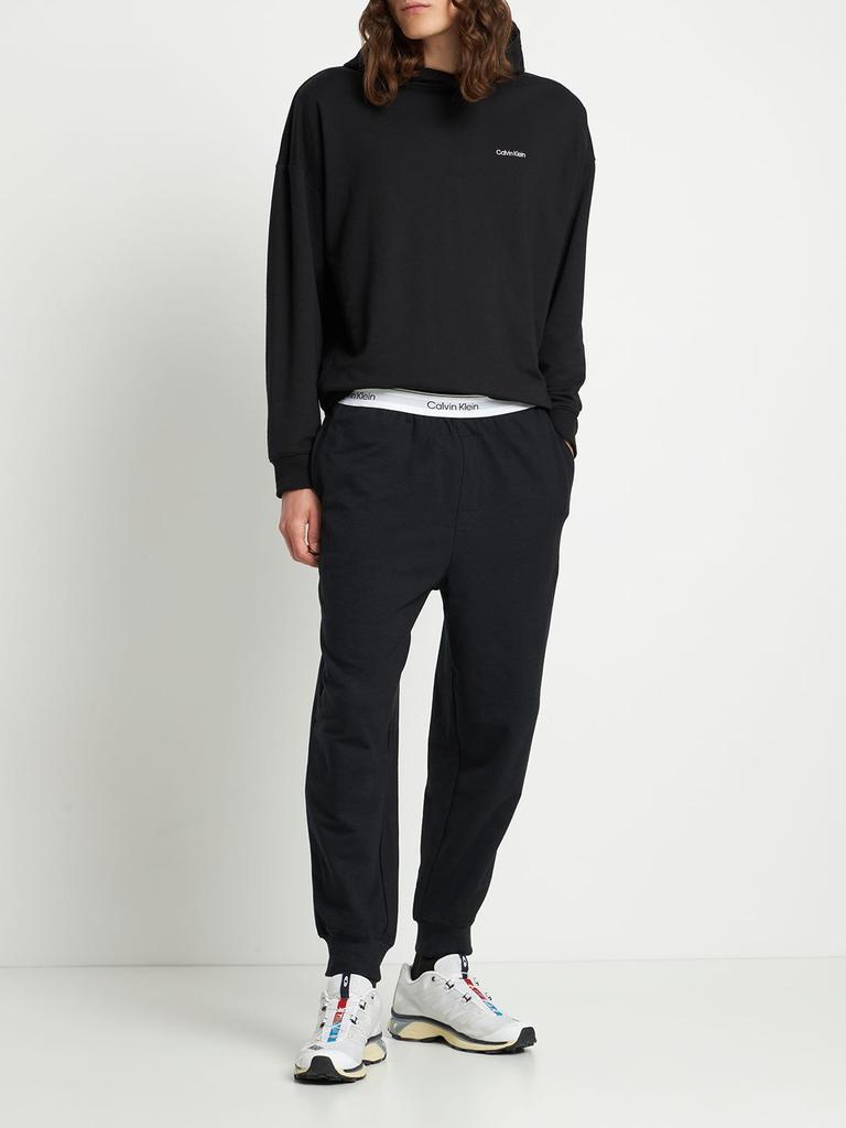 商品Calvin Klein|Logo Print Cotton Blend Hoodie,价格¥667,第1张图片