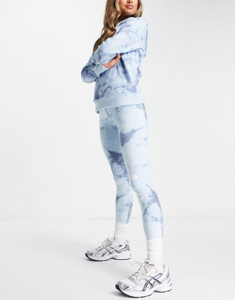 The North Face Interlock Cotton leggings in blue tie dye商品第4张图片规格展示