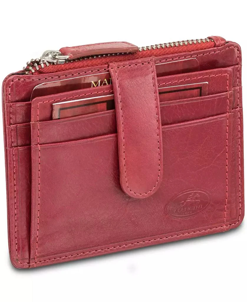 商品Mancini Leather Goods|Men's Equestrian2 Collection RFID Secure Card Case and Coin Pocket,价格¥214,第2张图片详细描述