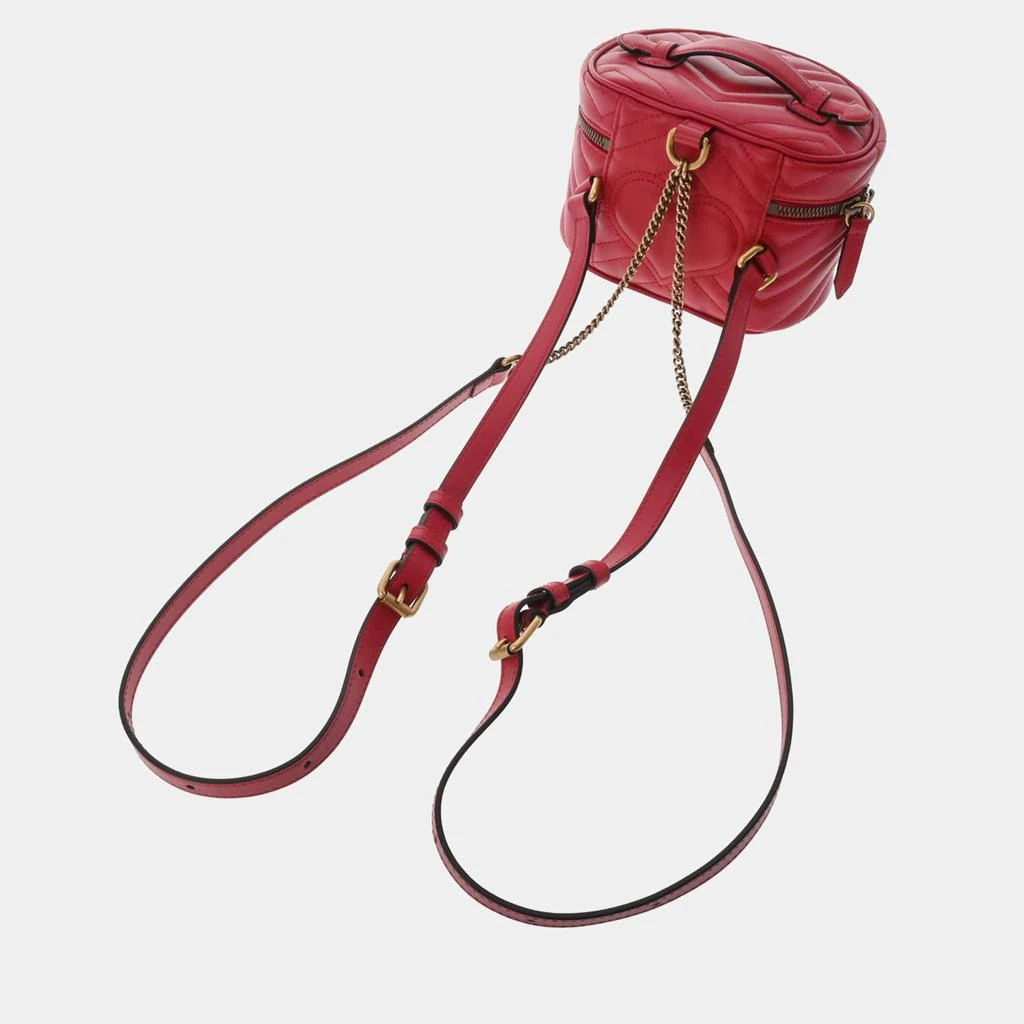商品[二手商品] Gucci|Gucci Red Leather Red leather GG  Marmont Vanity Backpack,价格¥8318,第4张图片详细描述