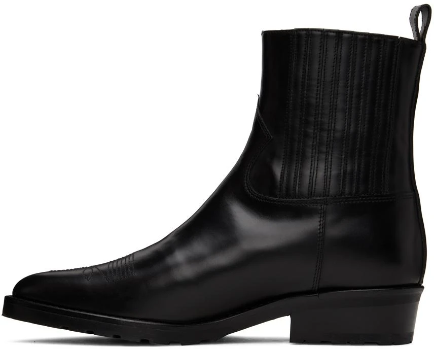 商品Toga Virilis|SSENSE Exclusive Black Embroidered Chelsea Boots,价格¥2862,第3张图片详细描述