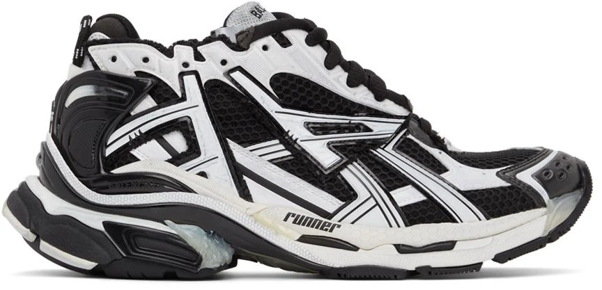 商品Balenciaga|Black & White Runner Sneakers,价格¥9305,第1张图片