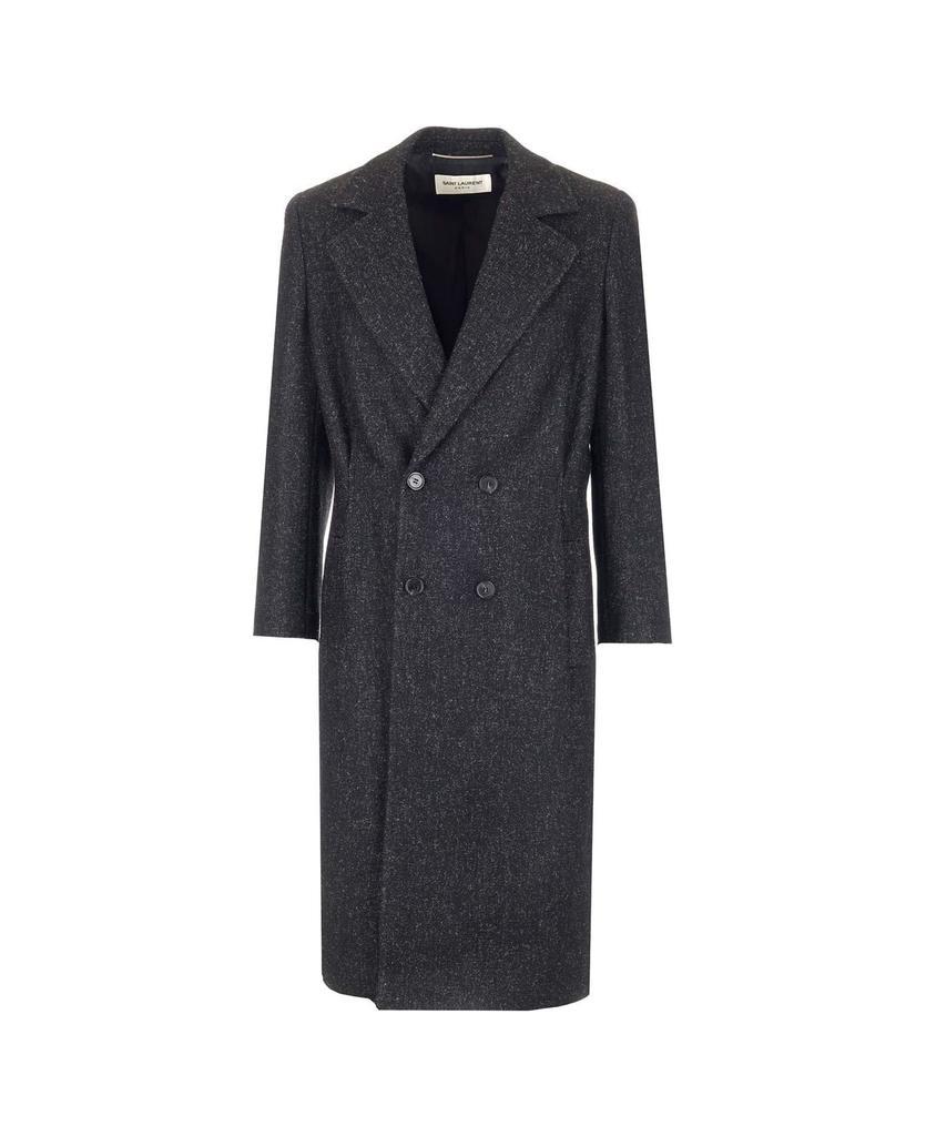 商品Yves Saint Laurent|Double-breasted Long-sleeved Coat,价格¥20427,第1张图片