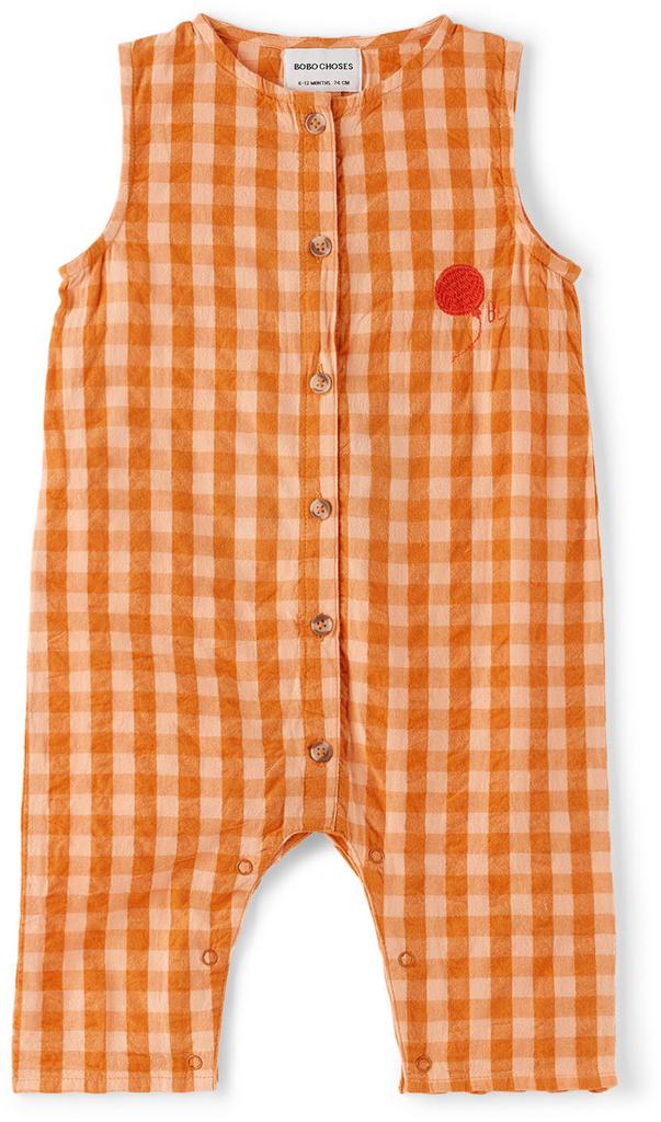 Baby Orange Vichy Overalls商品第1张图片规格展示