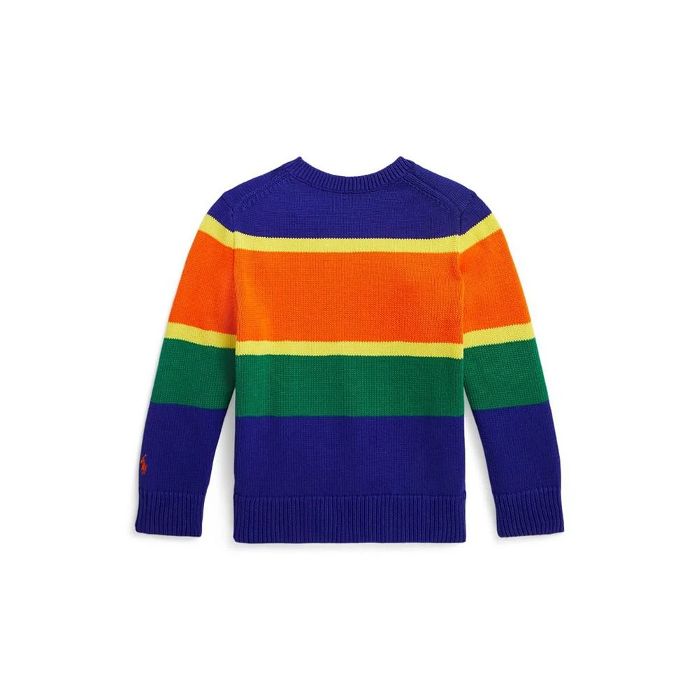 商品Ralph Lauren|Toddler and Little Boys Logo Striped Sweater,价格¥288,第2张图片详细描述