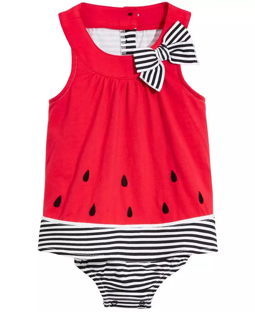 商品First Impressions|Baby Girls Watermelon Sunsuit, Created for Macy's,价格¥43,第1张图片