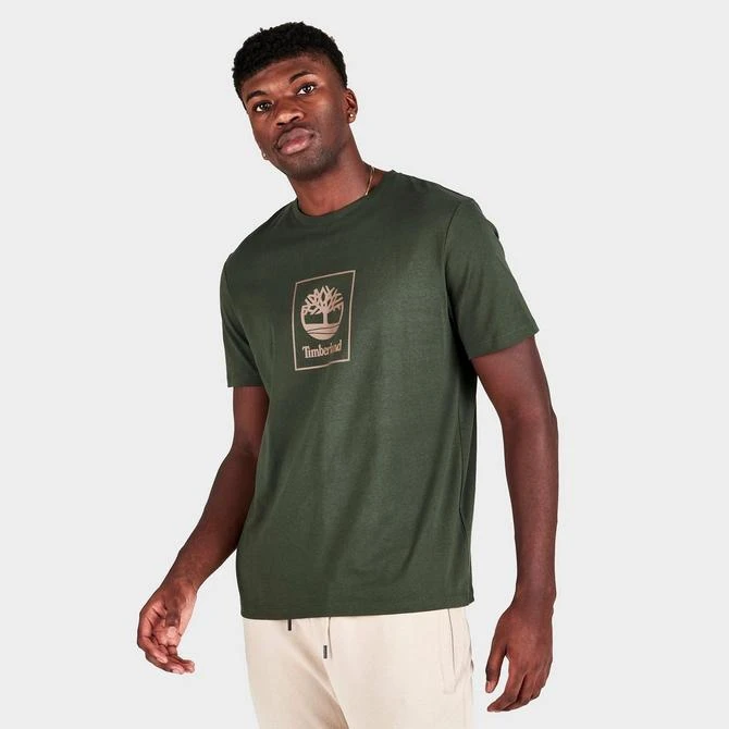商品Timberland|Men's Timberland Stack Box Logo T-Shirt,价格¥75,第3张图片详细描述