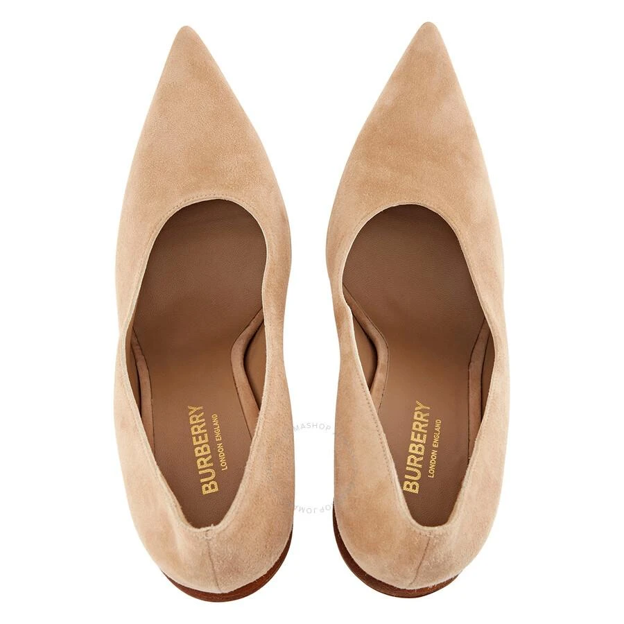 商品Burberry|Burberry Suede Pumps On Decorative Heel, Brand Size 36 (US Size 6),价格¥893,第3张图片详细描述