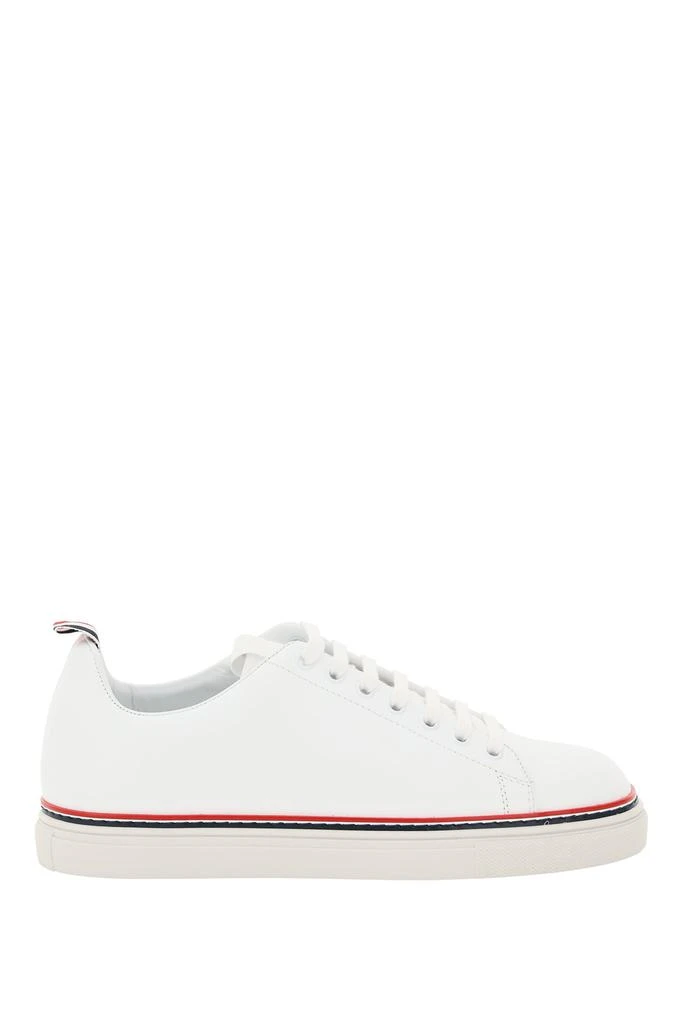 商品Thom Browne|Thom browne leather low-top sneakers,价格¥2876,第1张图片