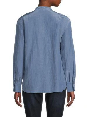商品Vince|Bishop Collar Cupro Blend Shirt,价格¥361,第2张图片详细描述