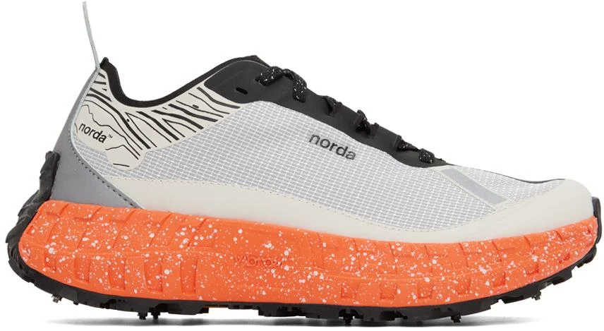 商品Norda|Off-White & Orange 001 G+ Spike Sneakers,价格¥1422,第1张图片