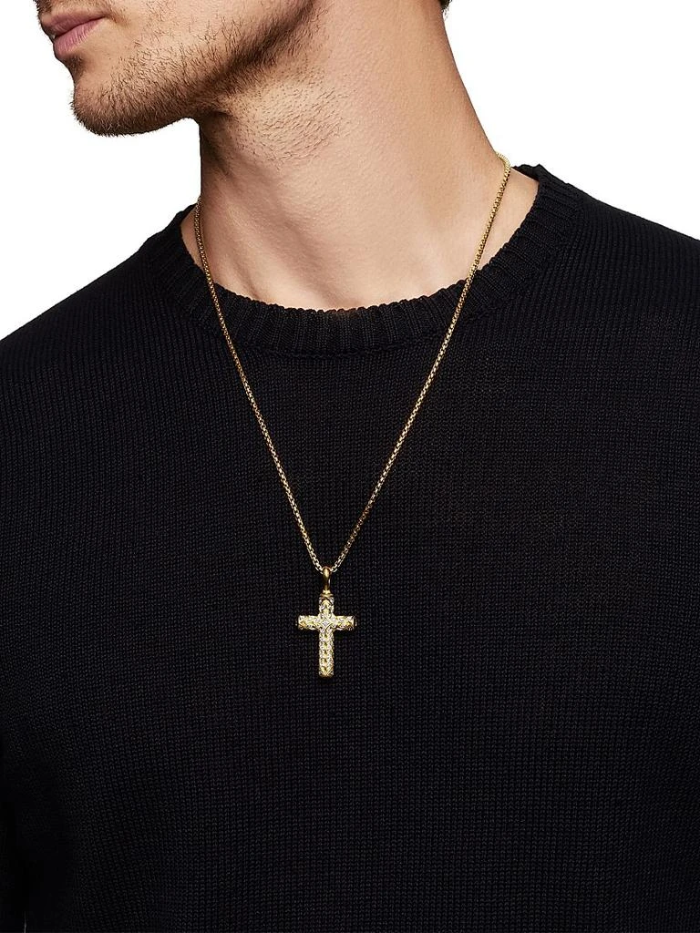 商品David Yurman|Chevron Cross Pendant in 18K Yellow Gold,价格¥62873,第2张图片详细描述