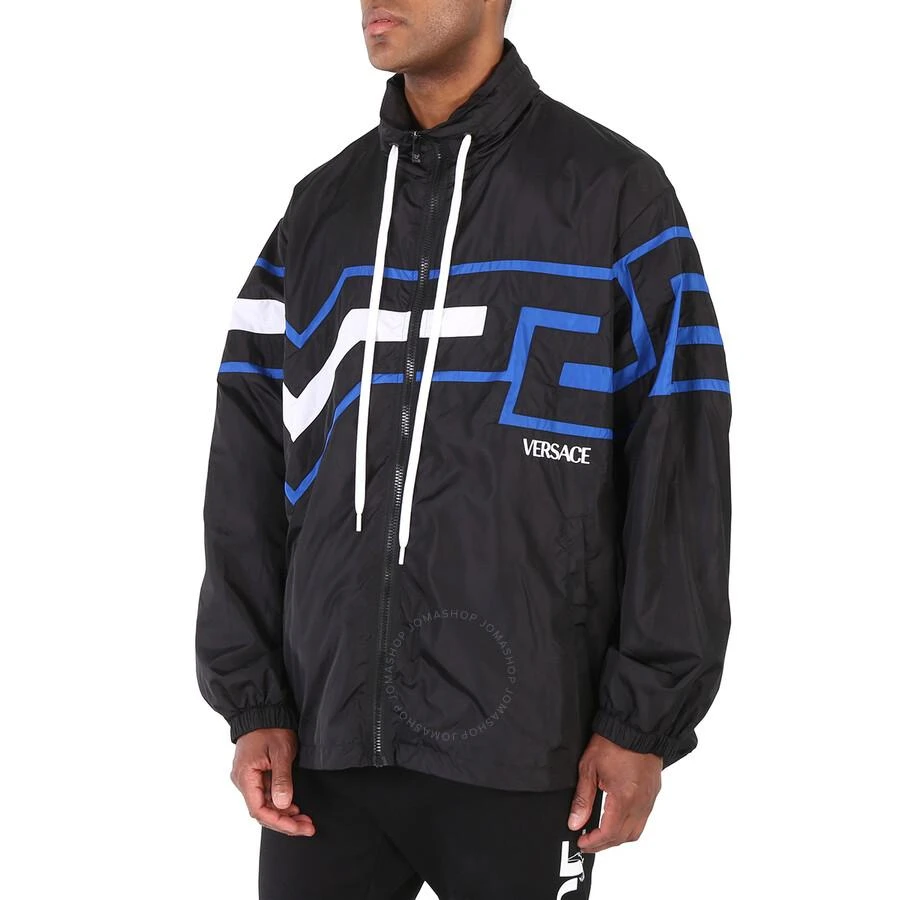 商品Versace|Black Greca Logo Print Blouson Jacket,价格¥1994,第3张图片详细描述