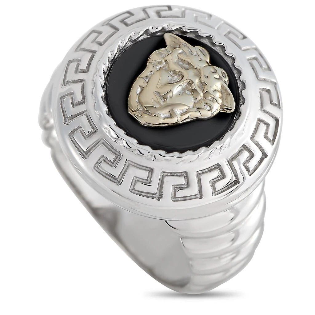 商品[二手商品] Versace|Versace 18K White Gold Onyx Ring,价格¥11065,第1张图片