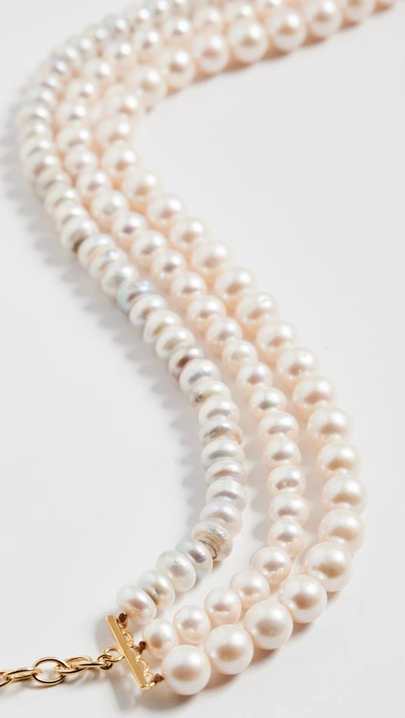 商品Chan Luu|Chan Luu 18k 镀金珍珠三股项链,价格¥3679,第4张图片详细描述
