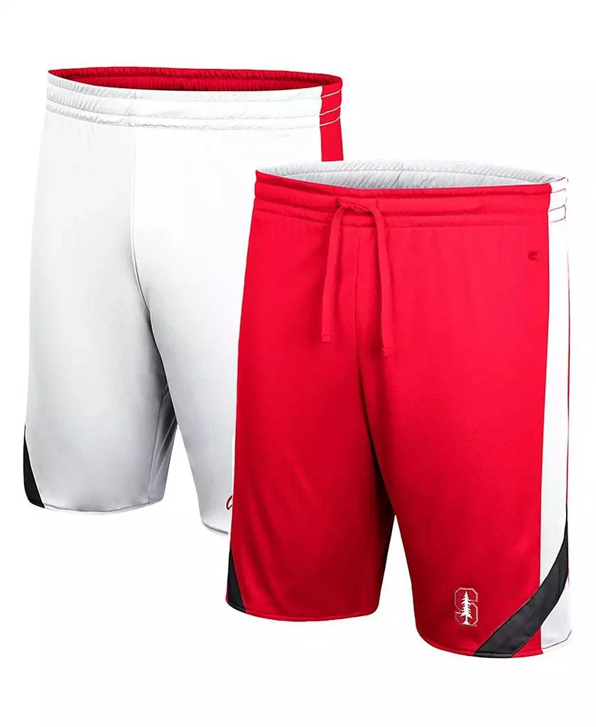 商品Colosseum|Men's Cardinal, White Stanford Cardinal Am I Wrong Reversible Shorts,价格¥268,第1张图片